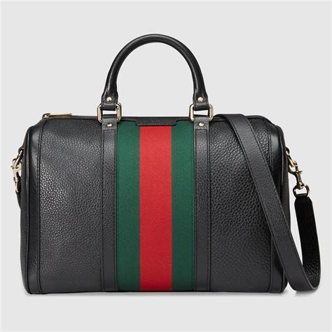 gucci web boston bag leather|gucci boston bag price.